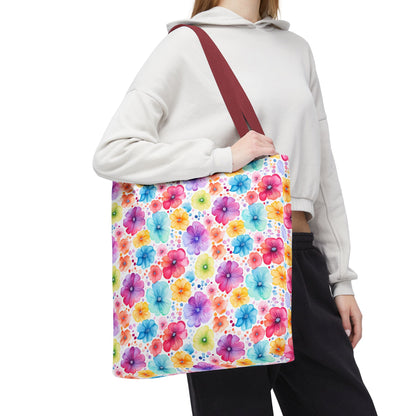 Vibrant Floral Tote Bag, Perfect Gift for Mother's Day, Bright Summer Accessory