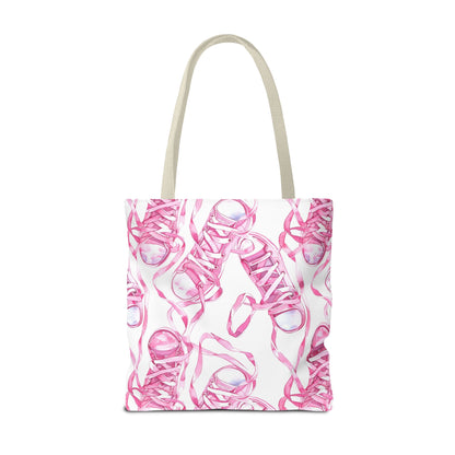 Cute Pink Sneakers Tote Bag for the Sports Lover