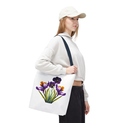 Floral Tote Bag, Reusable Grocery Tote