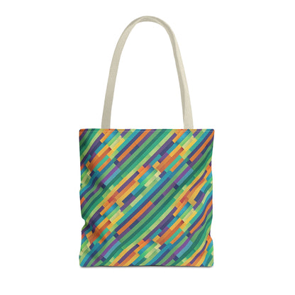 Vibrant Striped Tote Bag