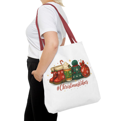 Christmas Vibes Tote Bag for Holiday Shopping