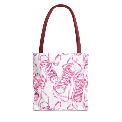 Cute Pink Sneakers Tote Bag for the Sports Lover