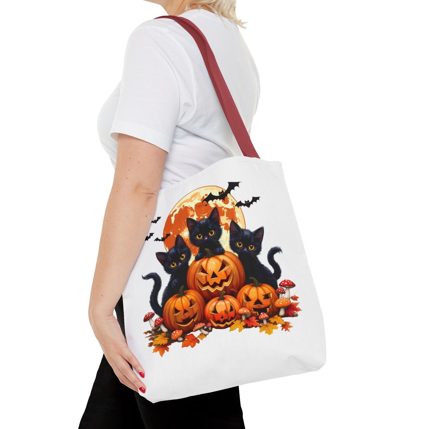 Halloween Cat Tote Bag, Trick or Treat Bag