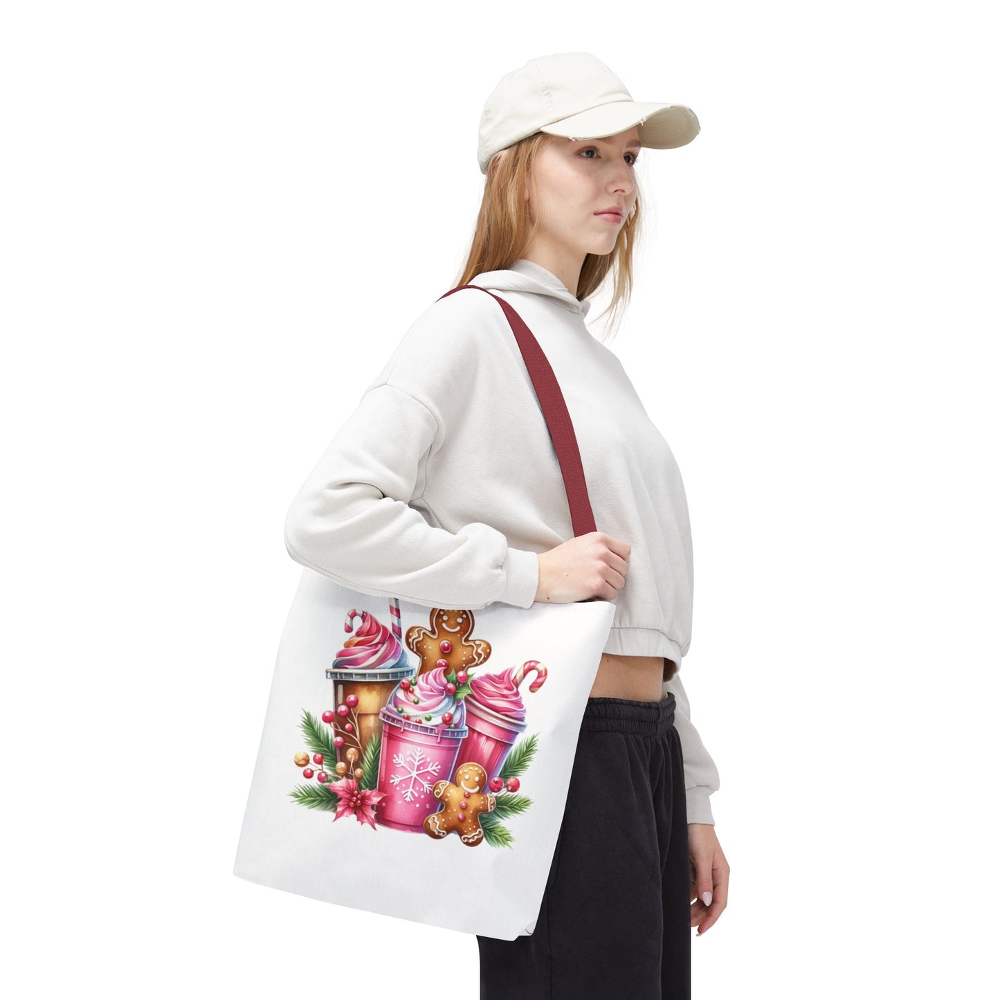 Gingerbread Holiday Tote Bag for Holiday Shopping