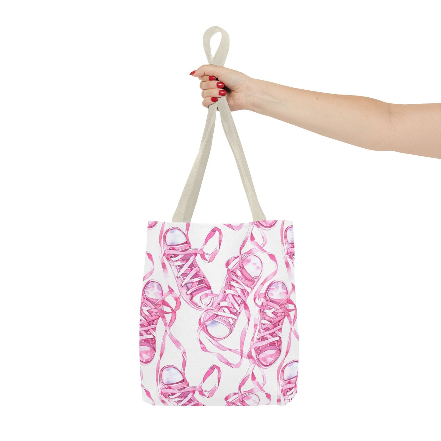 Cute Pink Sneakers Tote Bag for the Sports Lover