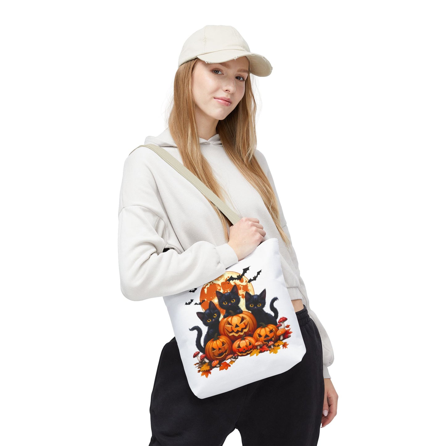 Halloween Cat Tote Bag, Trick or Treat Bag