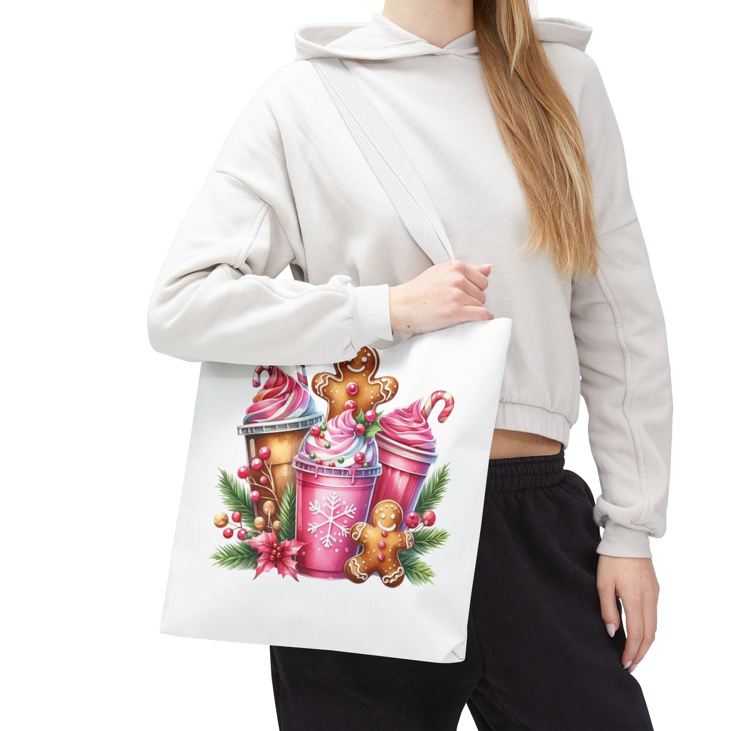 Gingerbread Holiday Tote Bag for Holiday Shopping