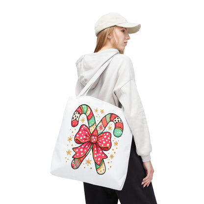 Candy Cane Holiday Tote Bag