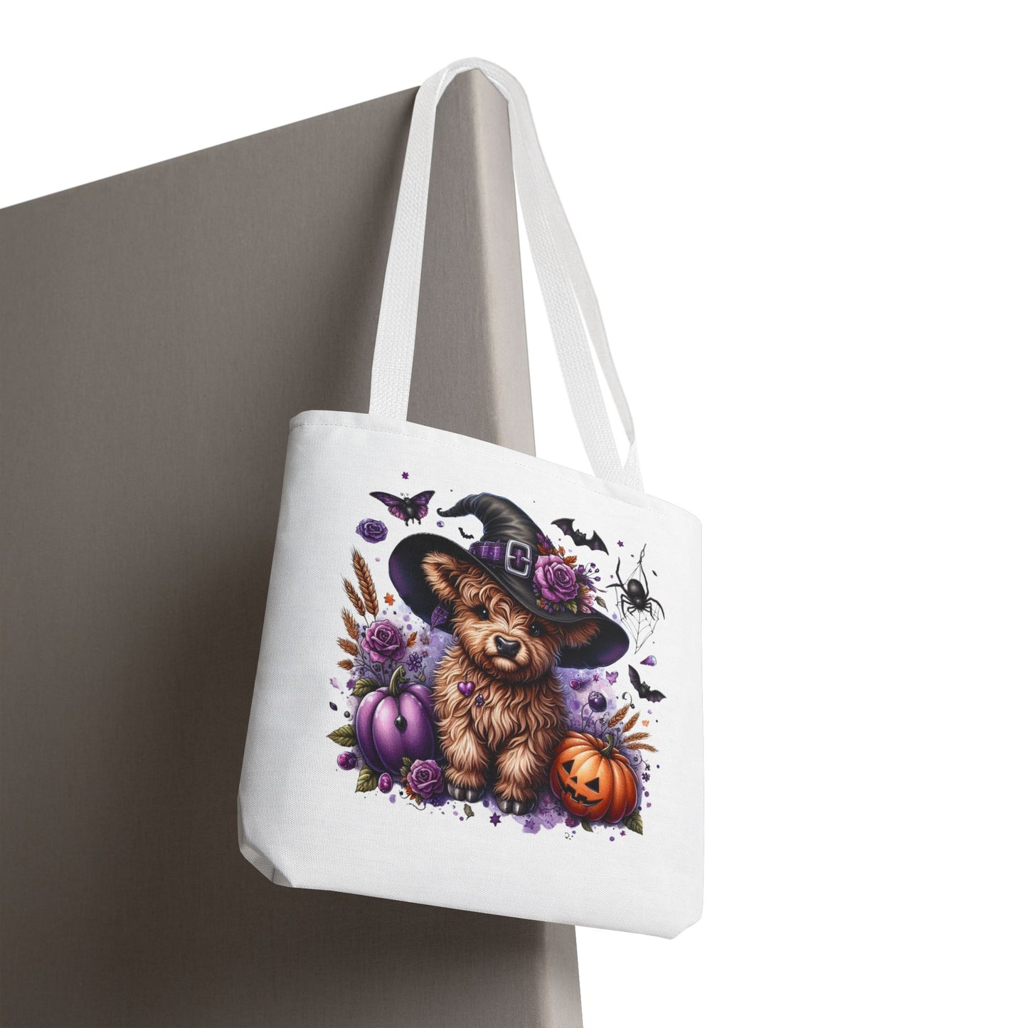 Halloween Cow Witch Tote Bag