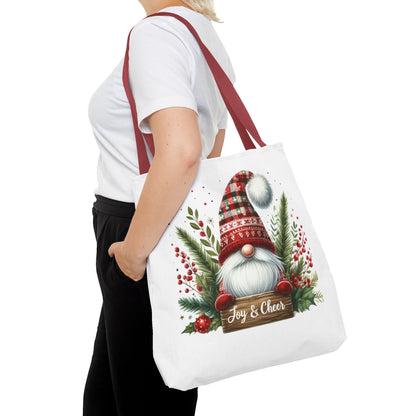 Christmas Gnome Tote Bag - Joy & Cheer Holiday Shopper