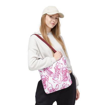 Cute Pink Sneakers Tote Bag for the Sports Lover