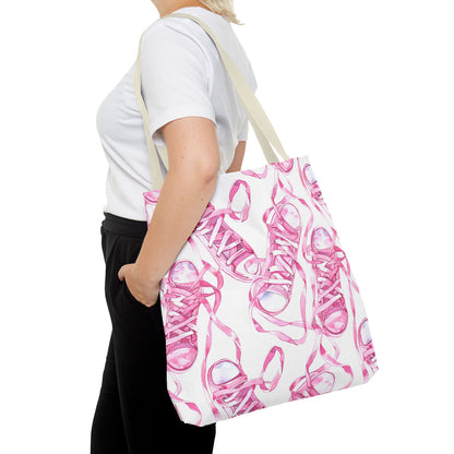 Cute Pink Sneakers Tote Bag for the Sports Lover