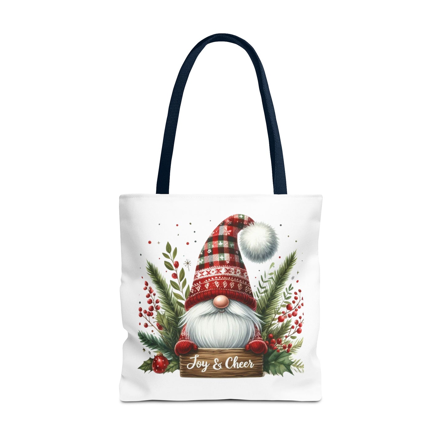 Christmas Gnome Tote Bag - Joy & Cheer Holiday Shopper