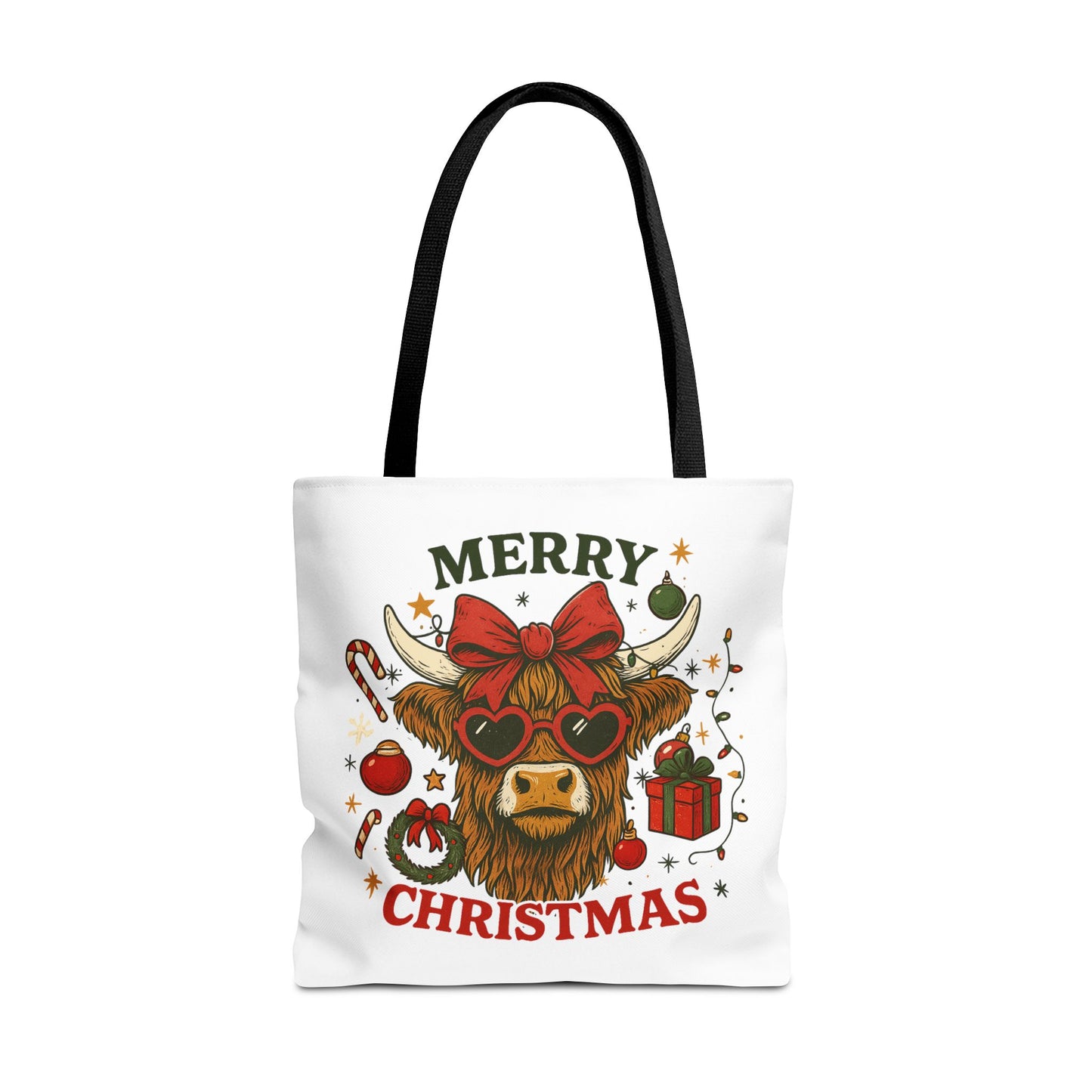Christmas Cow Tote Bag