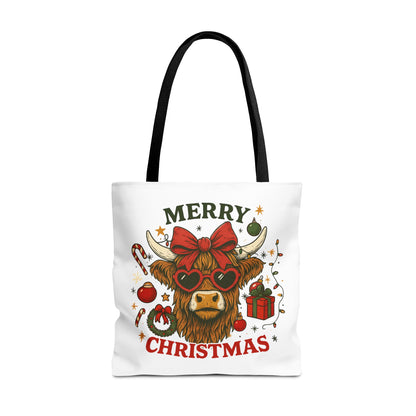 Christmas Cow Tote Bag