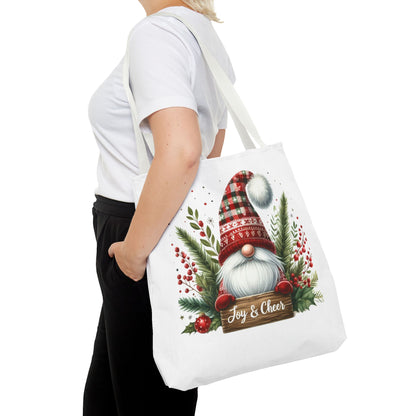 Christmas Gnome Tote Bag - Joy & Cheer Holiday Shopper