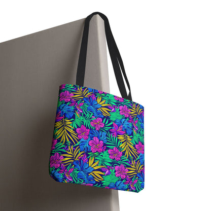 Tropical Floral Tote Bag, Beach Bag, Shopping Tote
