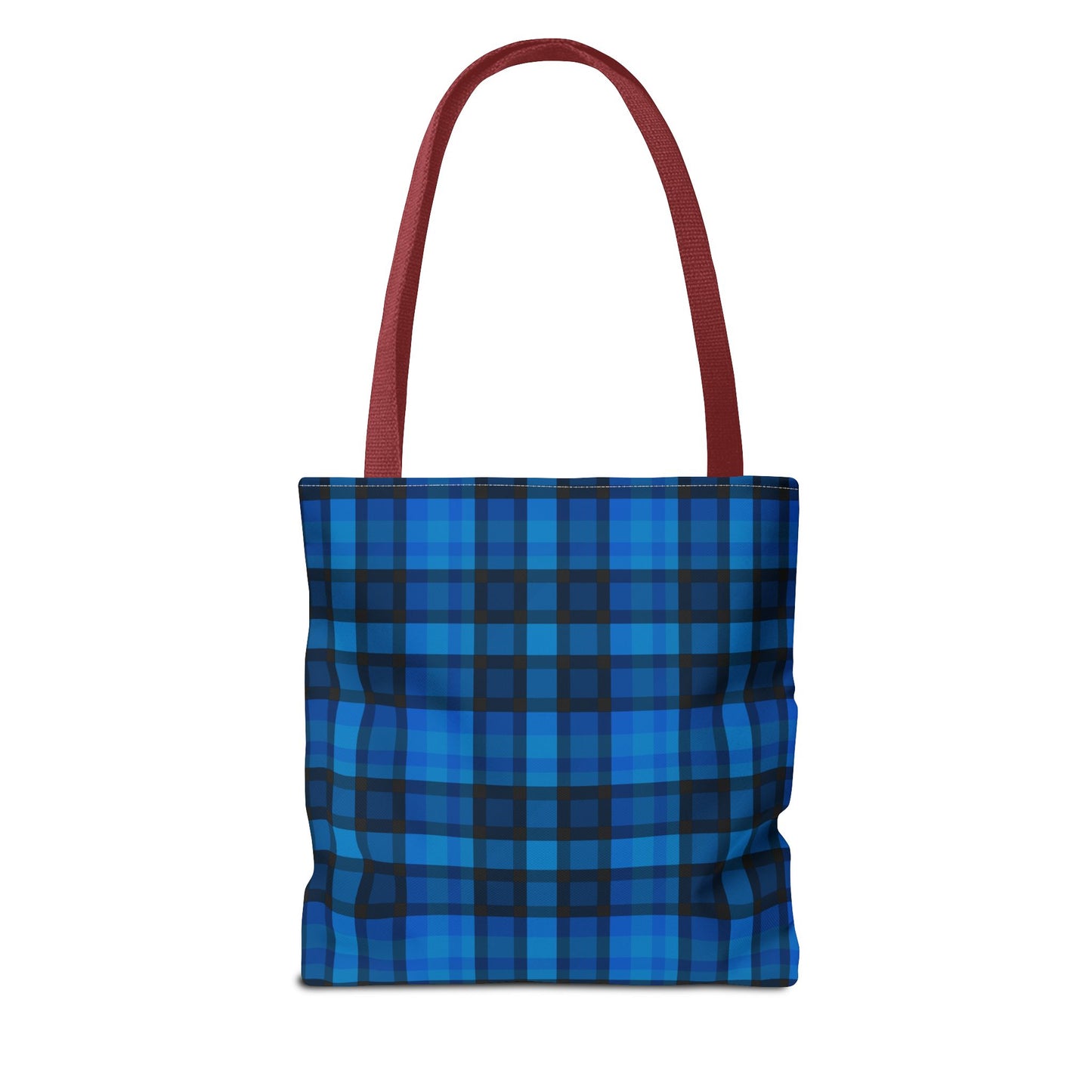 Blue Plaid Tote Bag, Gift for Her or Him,