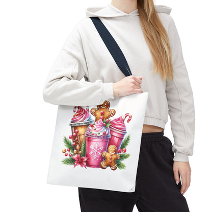 Gingerbread Holiday Tote Bag for Holiday Shopping