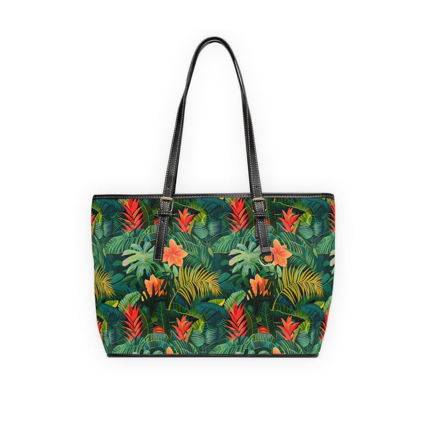 Vibrant Jungle Print Shoulder Bag
