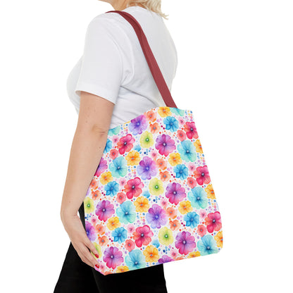 Vibrant Floral Tote Bag, Perfect Gift for Mother's Day, Bright Summer Accessory
