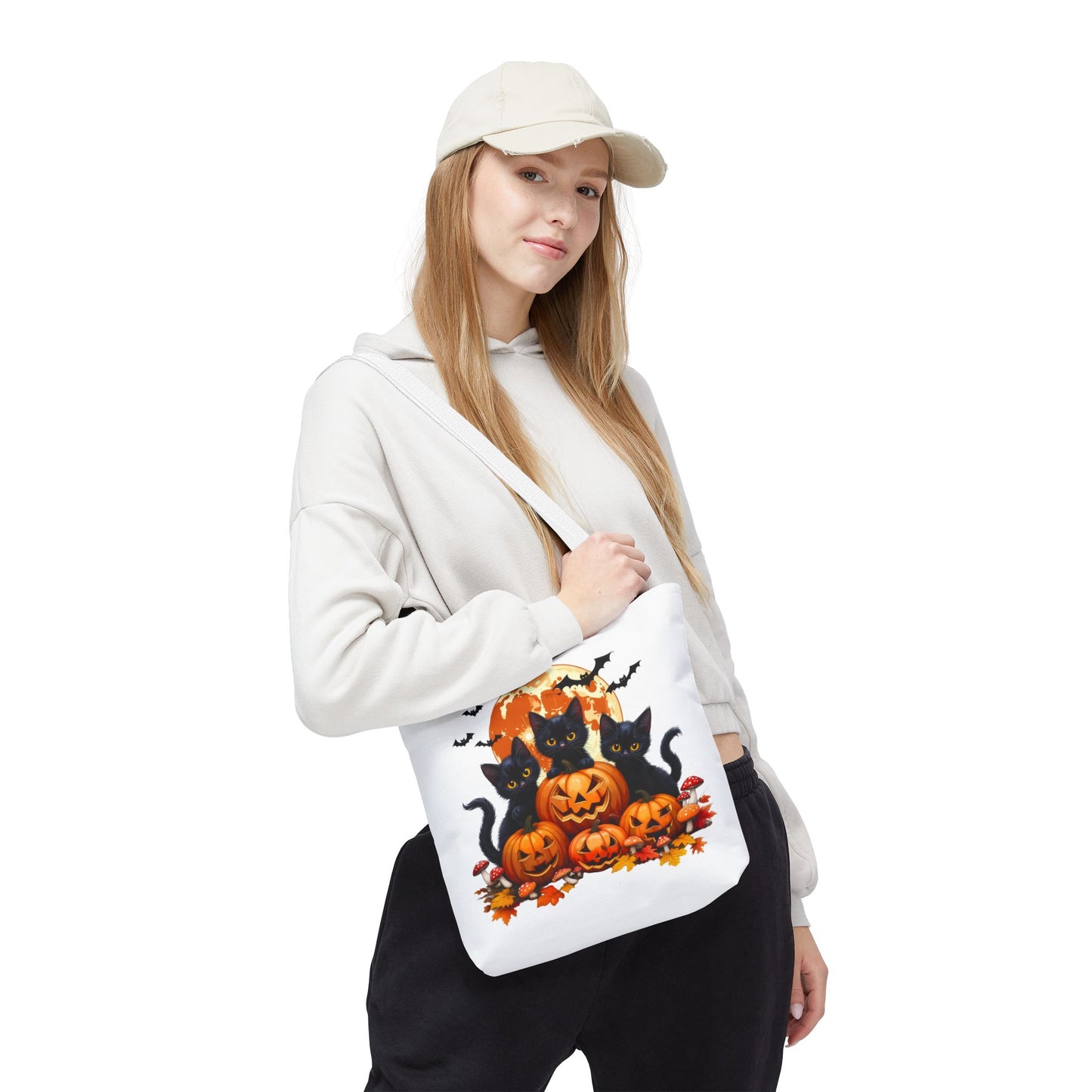 Halloween Cat Tote Bag, Trick or Treat Bag