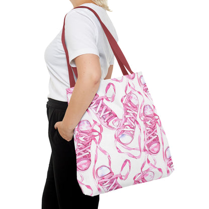 Cute Pink Sneakers Tote Bag for the Sports Lover
