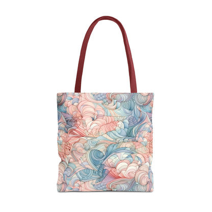 Artistic Tote Bag with a Colorful Swirl Design