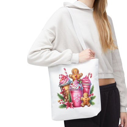 Gingerbread Holiday Tote Bag for Holiday Shopping