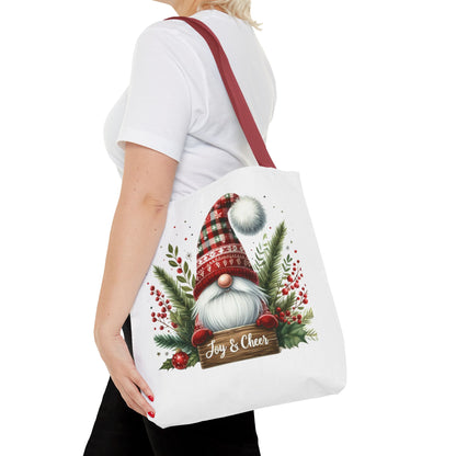 Christmas Gnome Tote Bag - Joy & Cheer Holiday Shopper