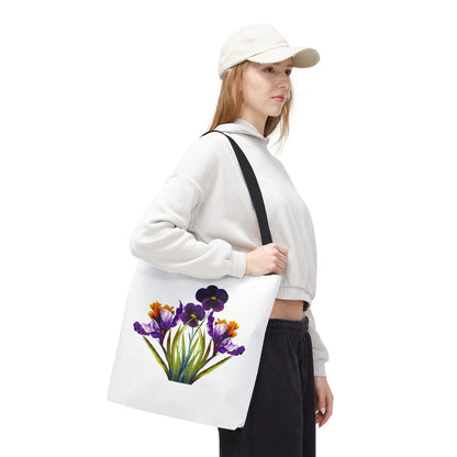 Floral Tote Bag, Reusable Grocery Tote
