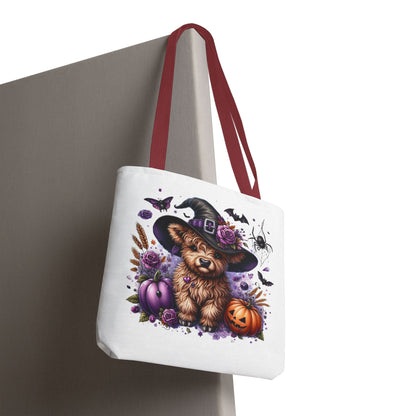 Halloween Cow Witch Tote Bag