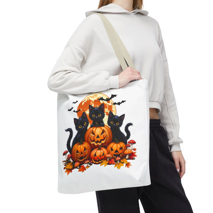 Halloween Cat Tote Bag, Trick or Treat Bag