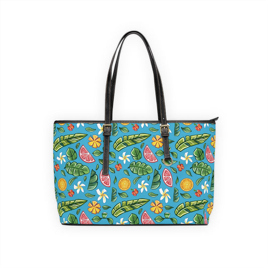 Tropical Fruit Print Shoulder Bag