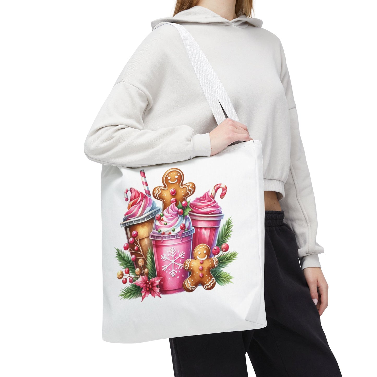 Gingerbread Holiday Tote Bag for Holiday Shopping