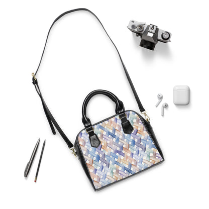 Woven Pattern Shoulder Handbag