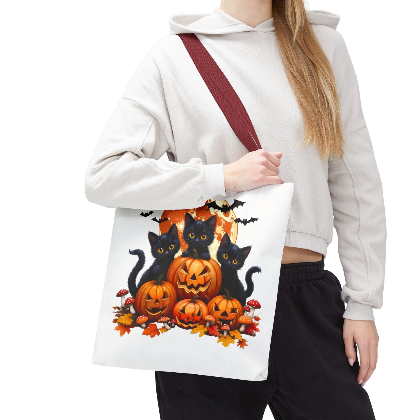 Halloween Cat Tote Bag, Trick or Treat Bag