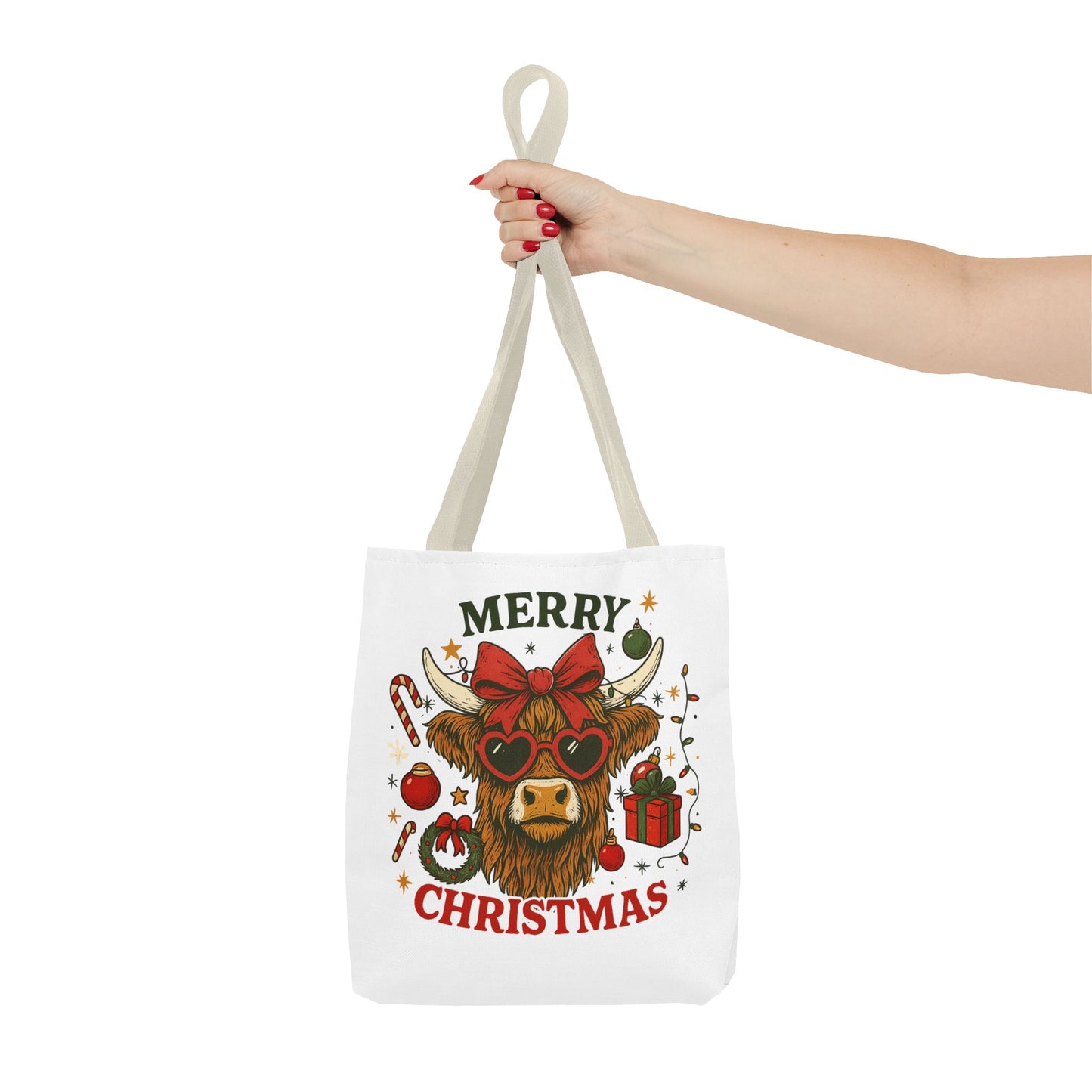 Christmas Cow Tote Bag