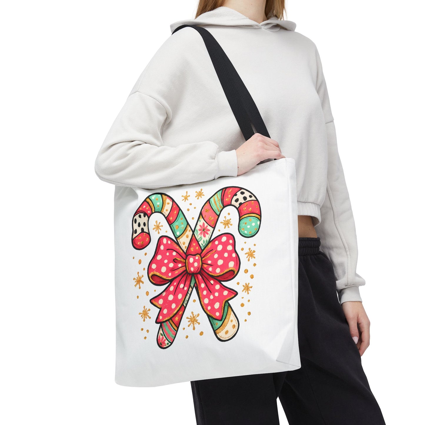 Candy Cane Holiday Tote Bag