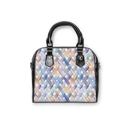 Woven Pattern Shoulder Handbag