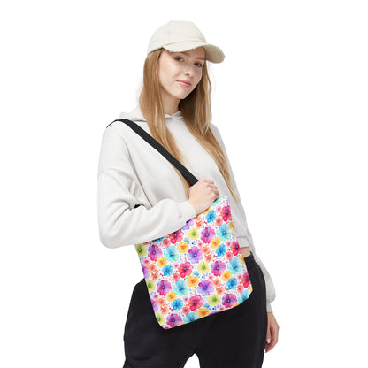 Vibrant Floral Tote Bag, Perfect Gift for Mother's Day, Bright Summer Accessory