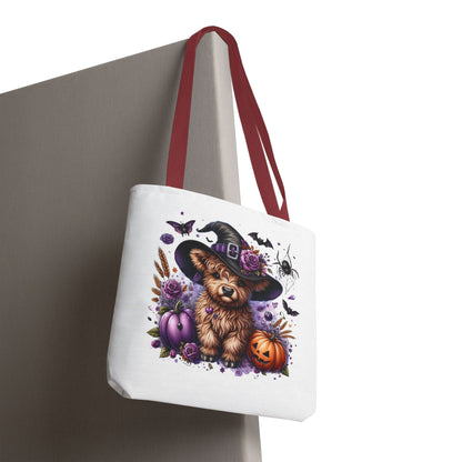 Halloween Cow Witch Tote Bag