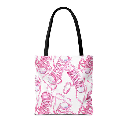 Cute Pink Sneakers Tote Bag for the Sports Lover