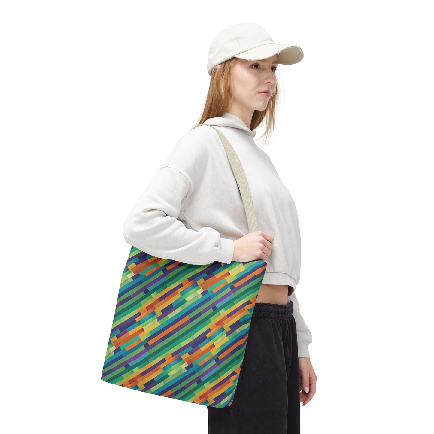 Vibrant Striped Tote Bag