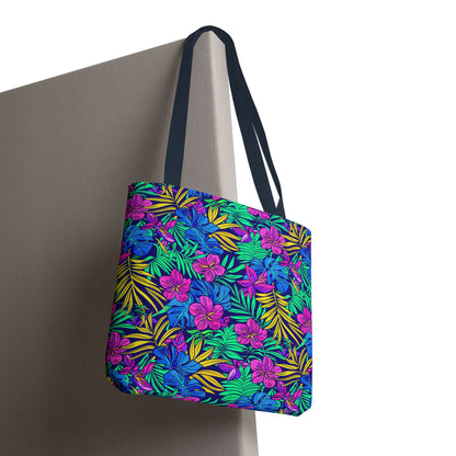 Tropical Floral Tote Bag, Beach Bag, Shopping Tote