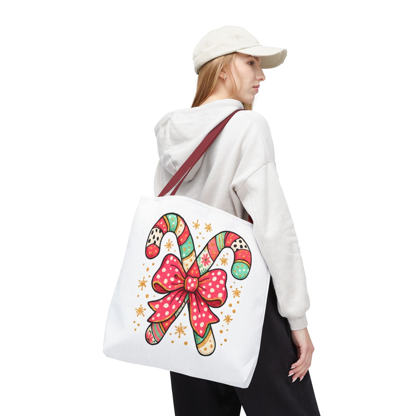 Candy Cane Holiday Tote Bag