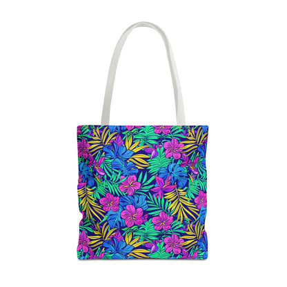 Tropical Floral Tote Bag, Beach Bag, Shopping Tote