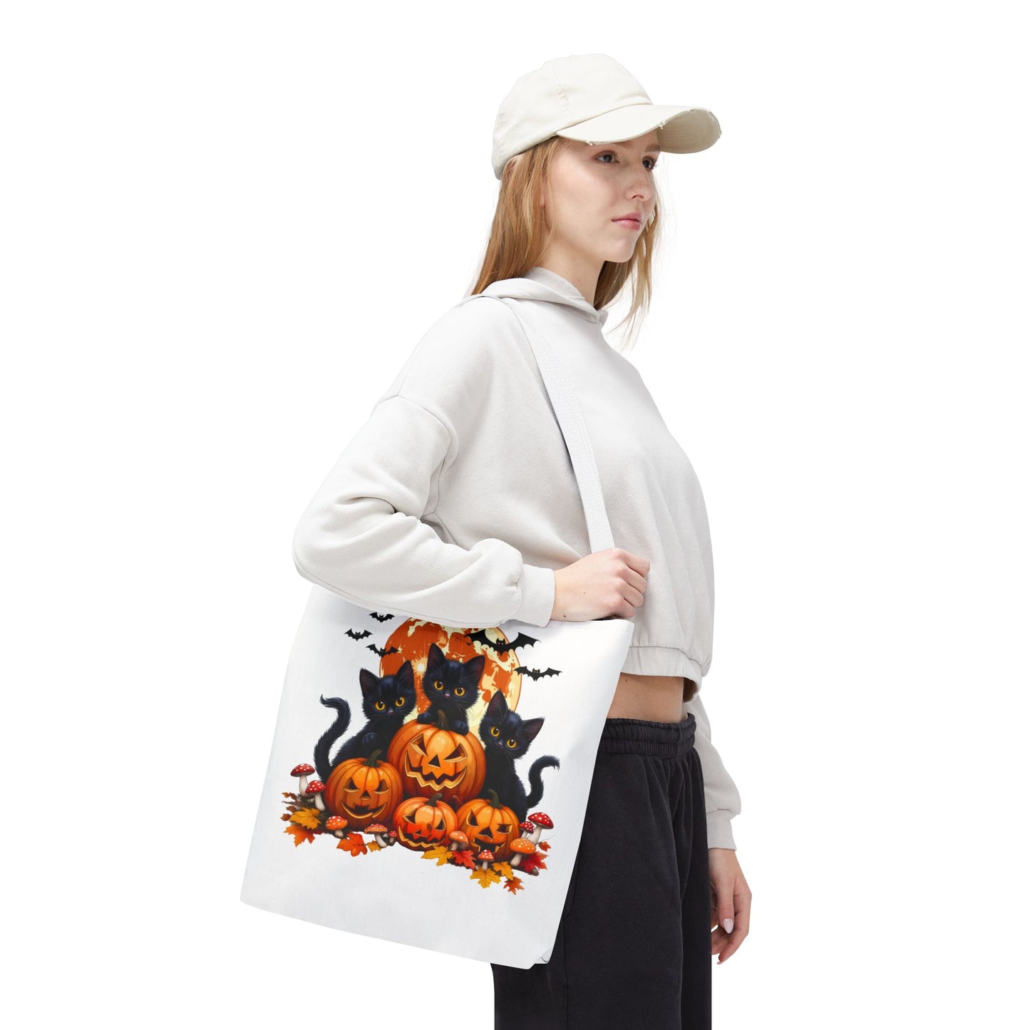 Halloween Cat Tote Bag, Trick or Treat Bag