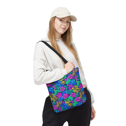 Tropical Floral Tote Bag, Beach Bag, Shopping Tote