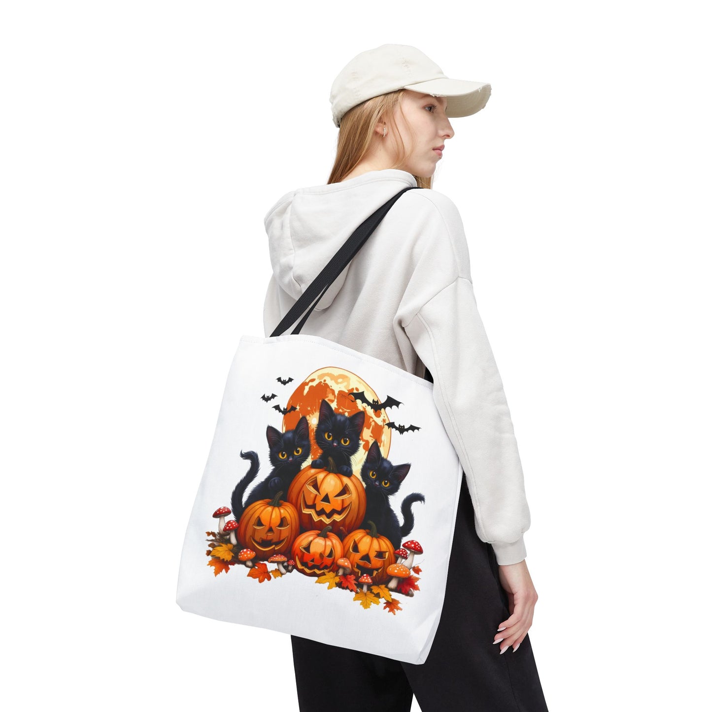Halloween Cat Tote Bag, Trick or Treat Bag